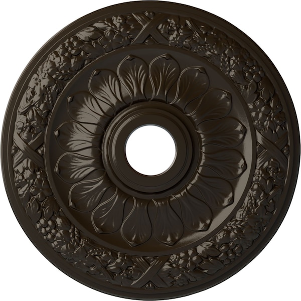 Ekena Millwork Swindon Ceiling Medallion (Fits Canopies up to 6 1/8"), 24"OD x 4"ID x 1 1/2"P, Stone Hearth CM24SWSHF - main